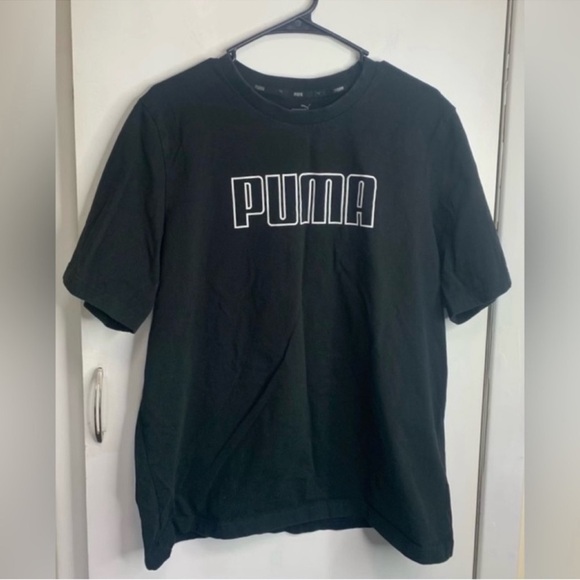 Puma Black Graphic Tee Shirt Size XL - Picture 1 of 2